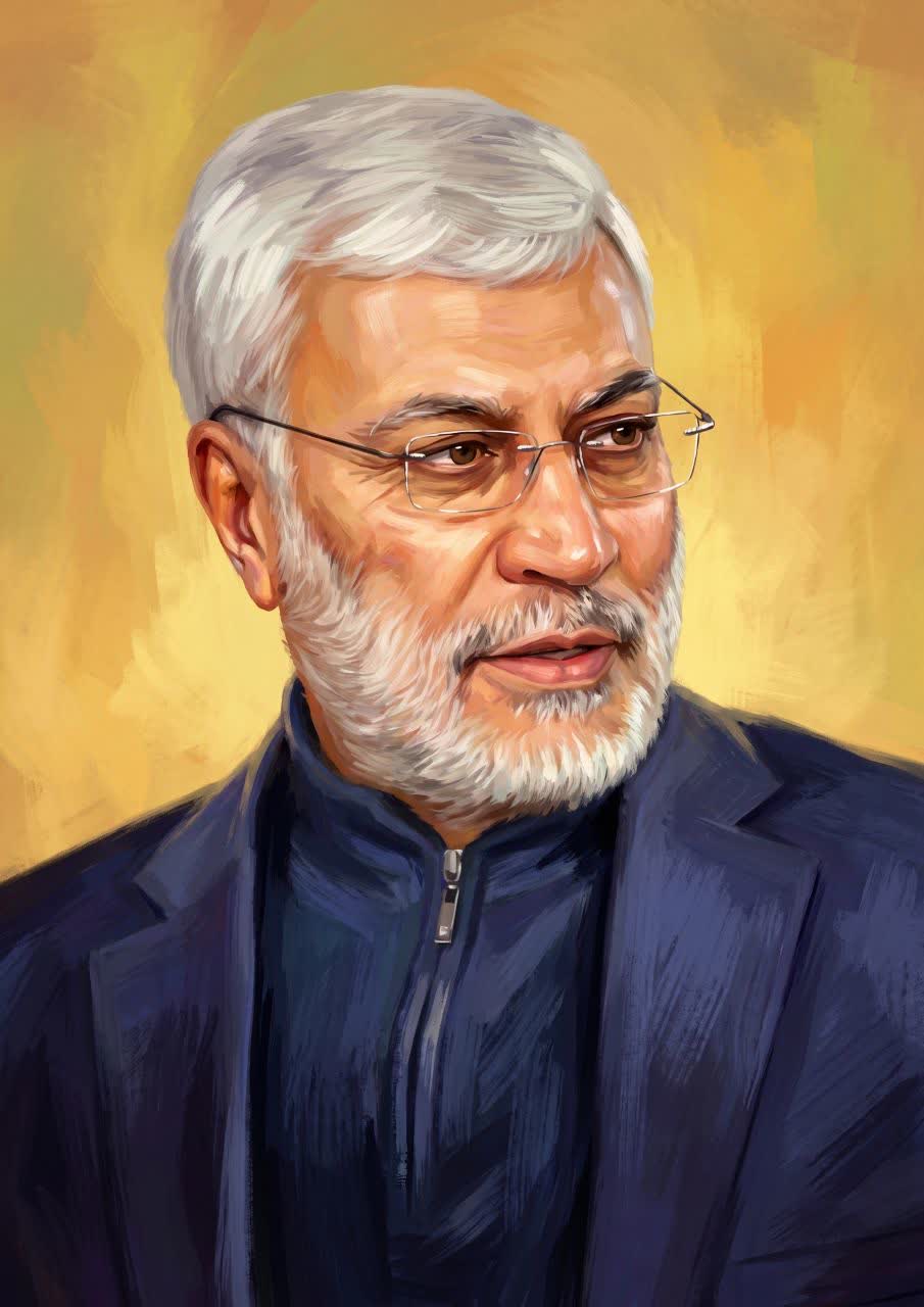 تصویرسازی چهره شهید ابومهدی المهندس