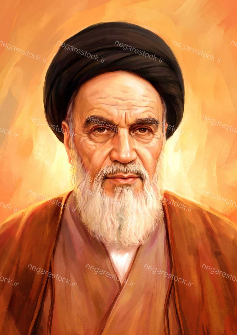 نقاشی چهره امام خمینی (ره)