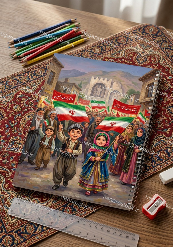 طرح جلد دفتر کودکانه کردی