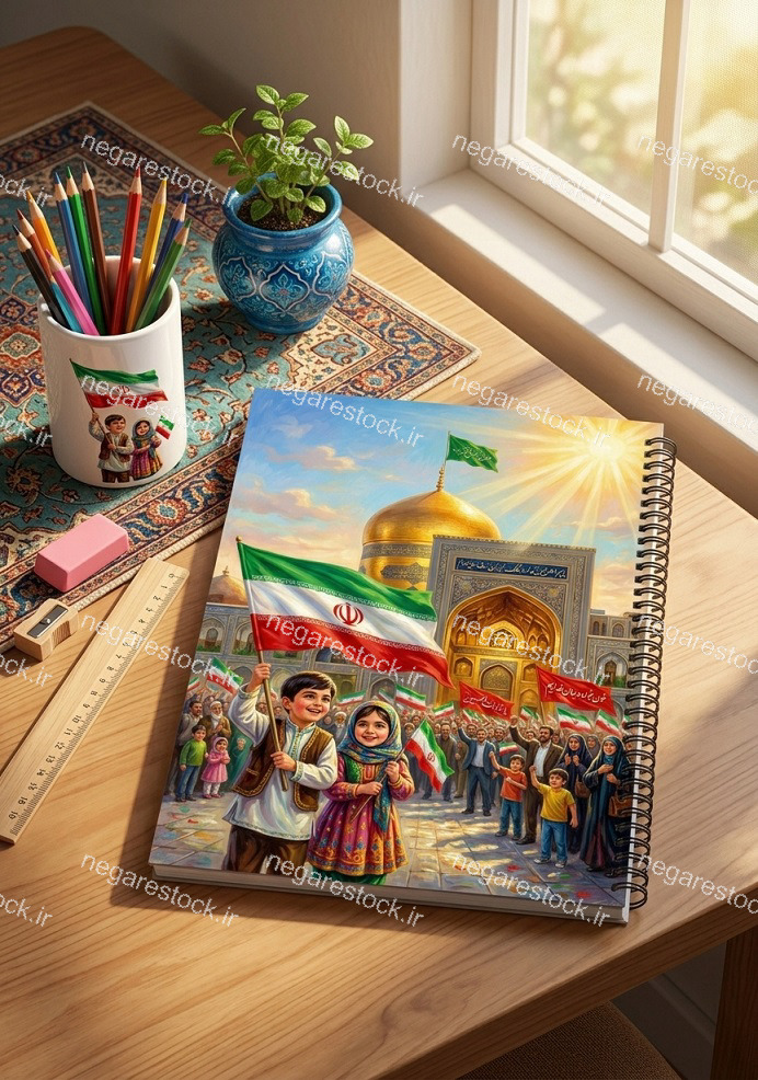 طرح جلد دفتر کودکانه امام رضایی