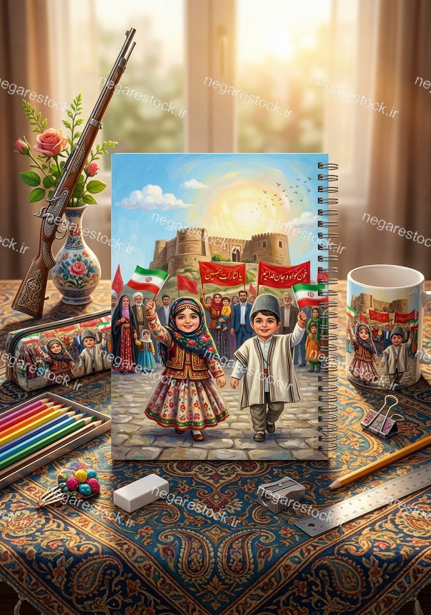طرح کارتونی لری | مناسب چاپ روی جلد دفتر