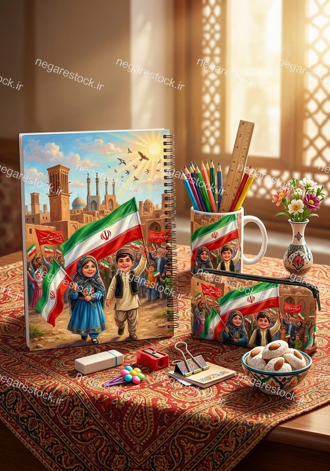 طرح کارتونی یزدی | مناسب چاپ روی جلد دفتر