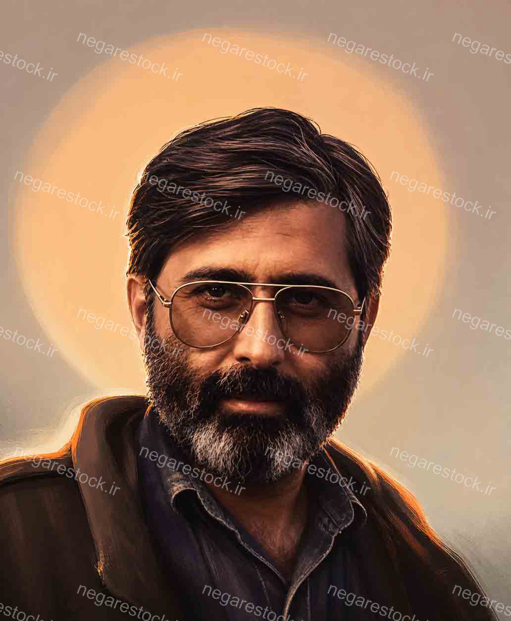تصویرسازی پرتره شهید آوینی