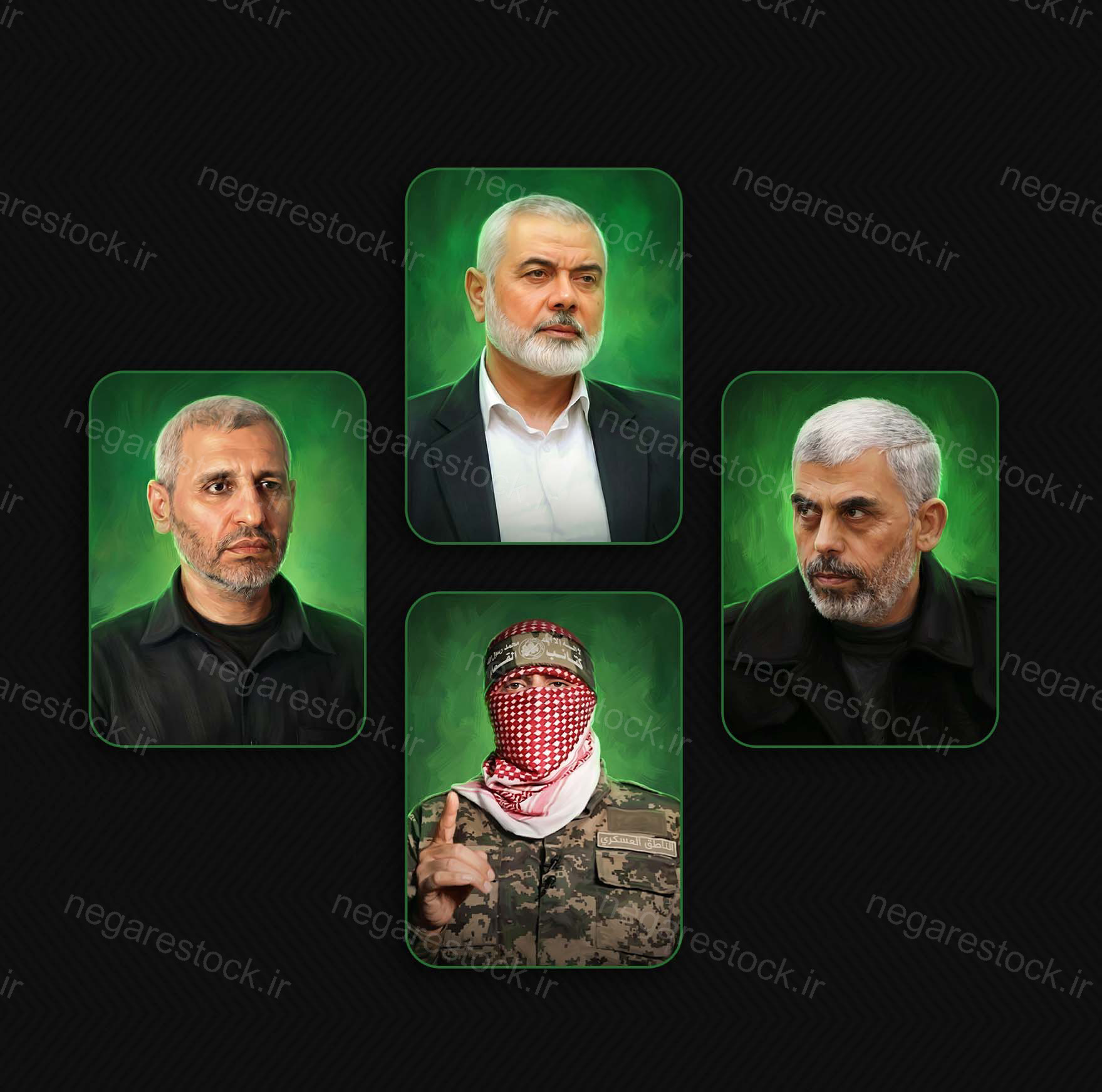 مجموعه (1) پوستر فرماندهان فلسطینی