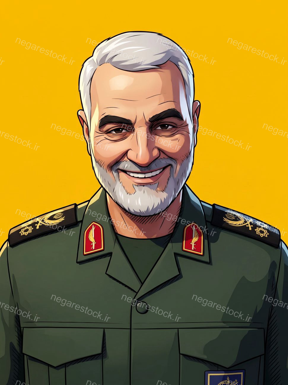 تصویرسازی شهید حاج قاسم سلیمانی