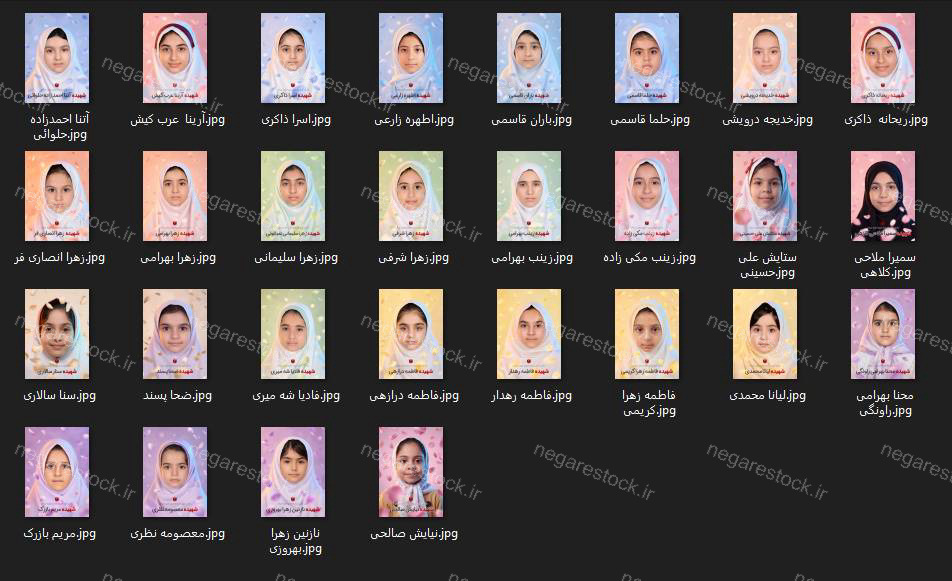 مجموعه تصاویر شهدای دختر مدرسه شجره طیبه میناب