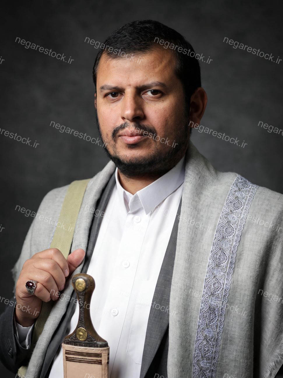 تصویر بازآفرینی رهبر انصارالله یمن عبدالملک بدرالدین حوثی