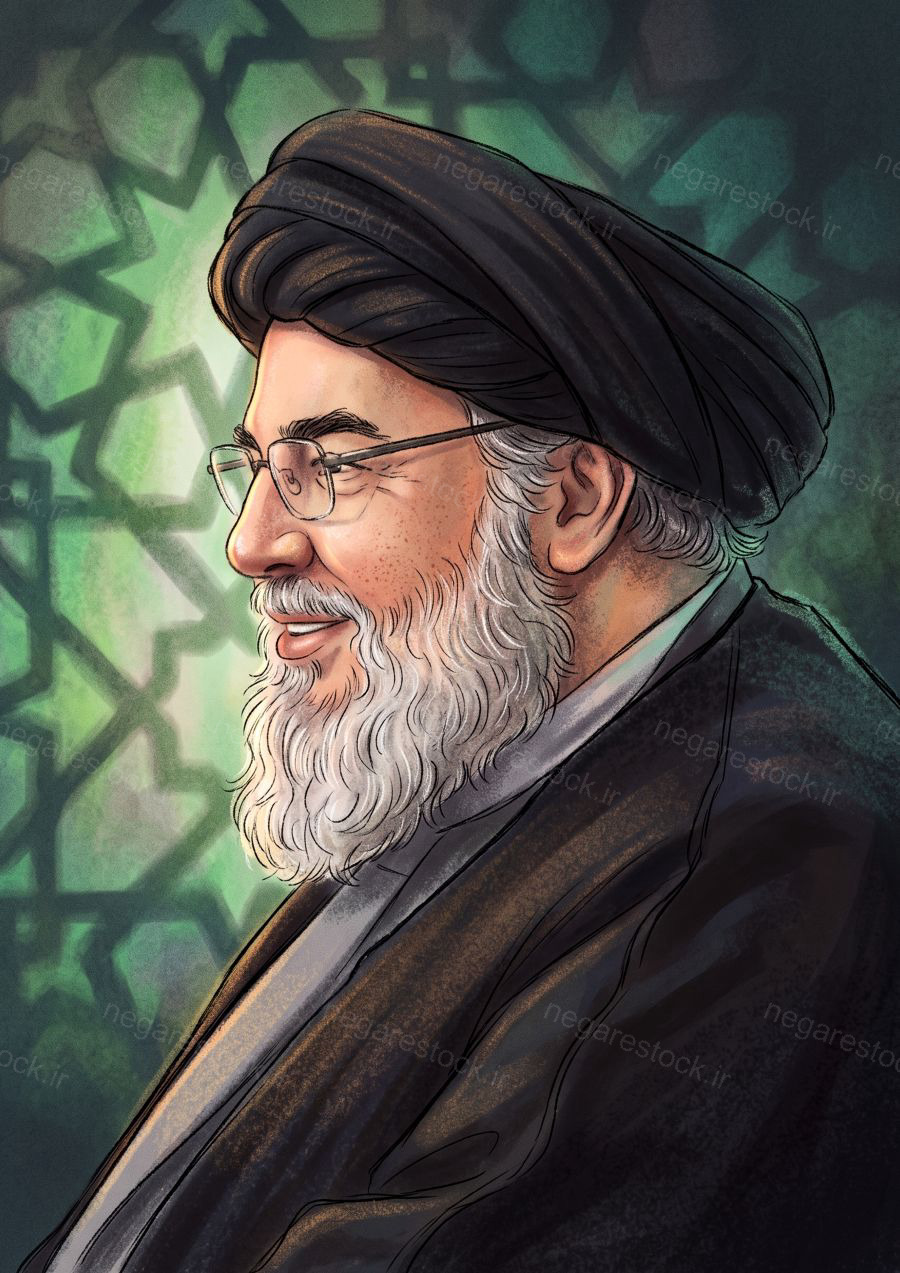 تصویرسازی چهرۀ شهید سید حسن نصرالله