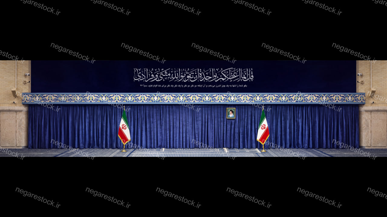 دکور حسینیه امام خمینی (سه نسخه با صندلی، بدون صندلی)