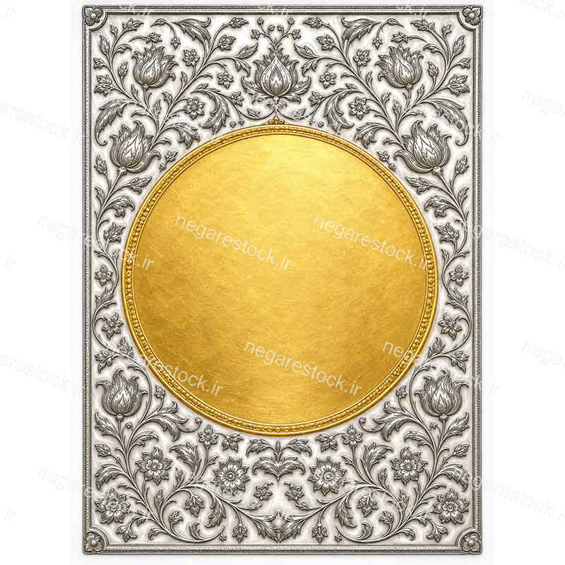 طرح اسلیمی و تذهیب نقره کاری و طلاکوب ایرانی مناسب عکس نوشته و اطلاعیه هیئت و طرح جلد کتاب