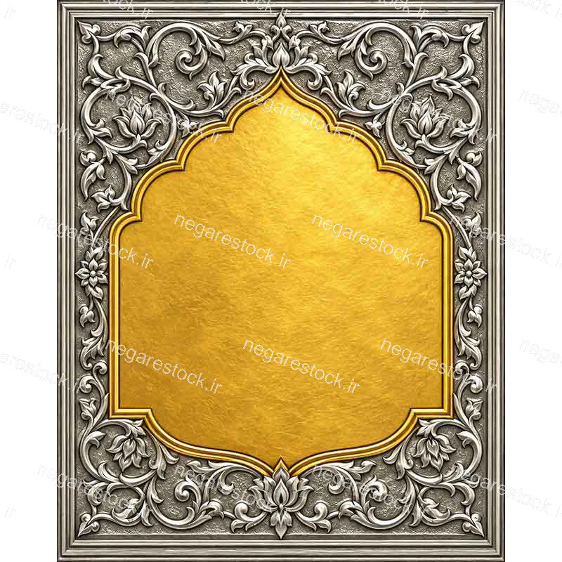 طرح اسلیمی و تذهیب نقره کاری و طلاکوب ایرانی مناسب عکس نوشته و اطلاعیه هیئت و طرح جلد کتاب