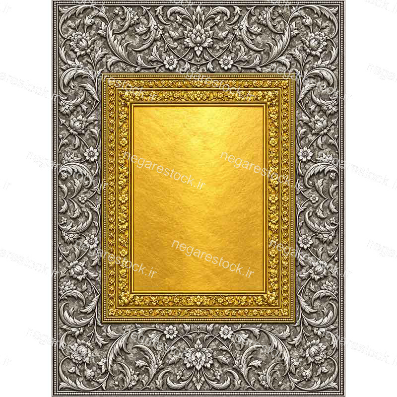 طرح اسلیمی و تذهیب نقره کاری و طلاکوب ایرانی مناسب عکس نوشته و اطلاعیه هیئت و طرح جلد کتاب