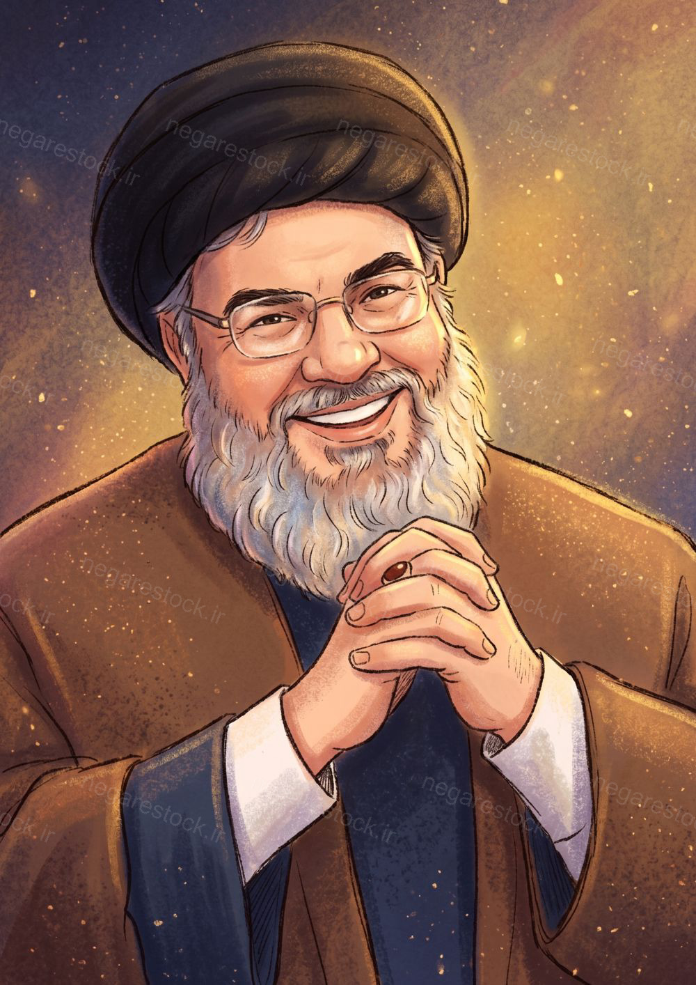 تصویرسازیِ کودکانۀ چهره شهید سید حسن نصرالله