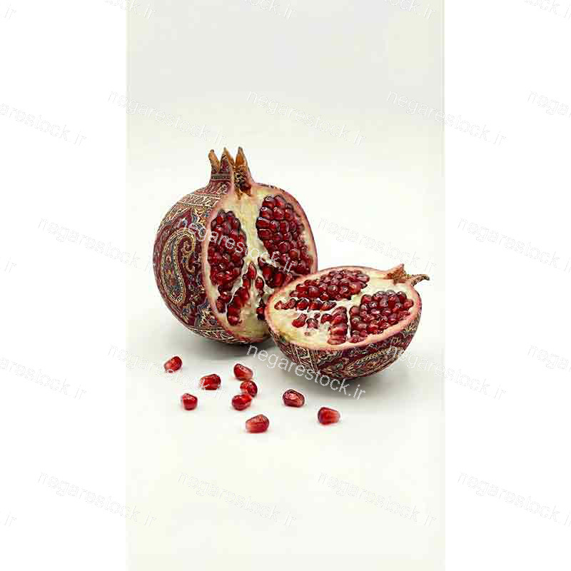 انار شب یلدا با طرح فرش بته جغه