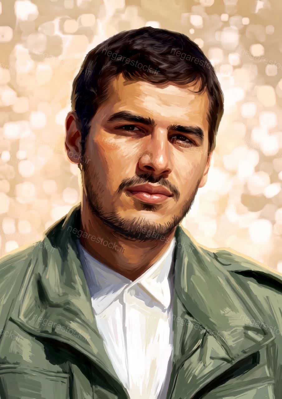 تصویرسازی چهره شهید سید احمد پلارک