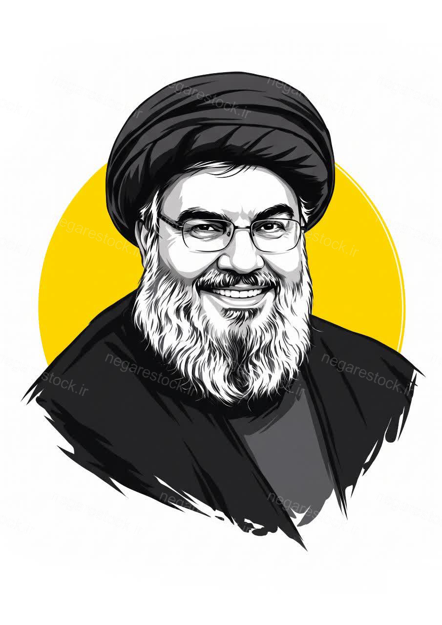 تصویرسازی چهره شهید سید حسن نصرالله