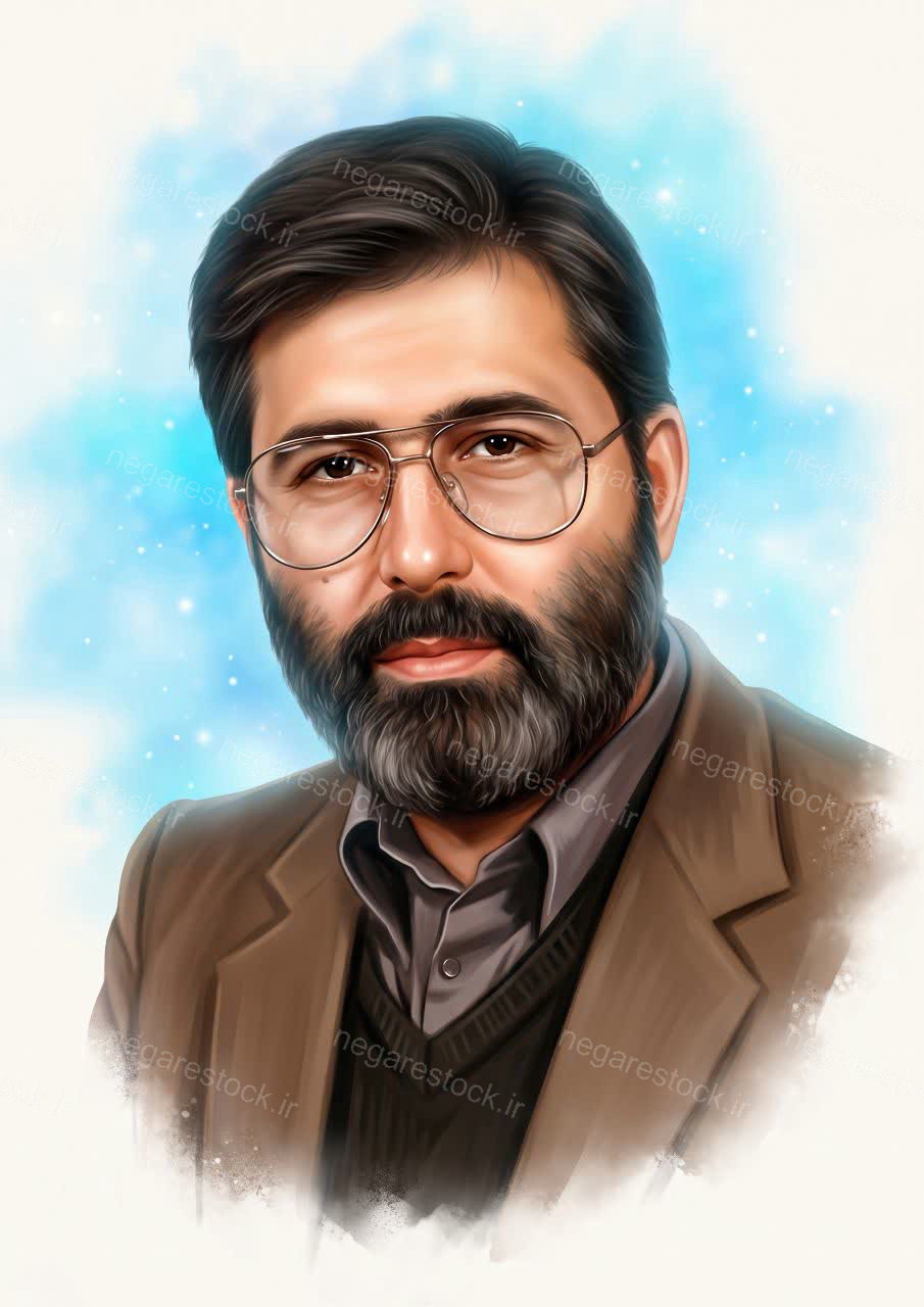 تصویرسازی چهره شهید سید مرتضی آوینی