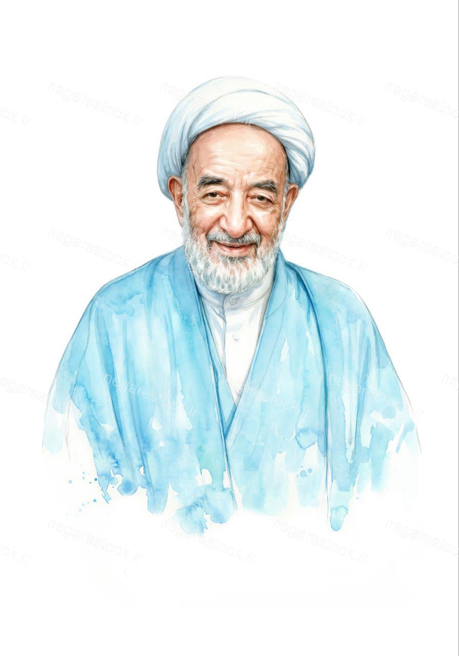 تصویرسازی چهره آیت الله عبدالکریم حق شناس