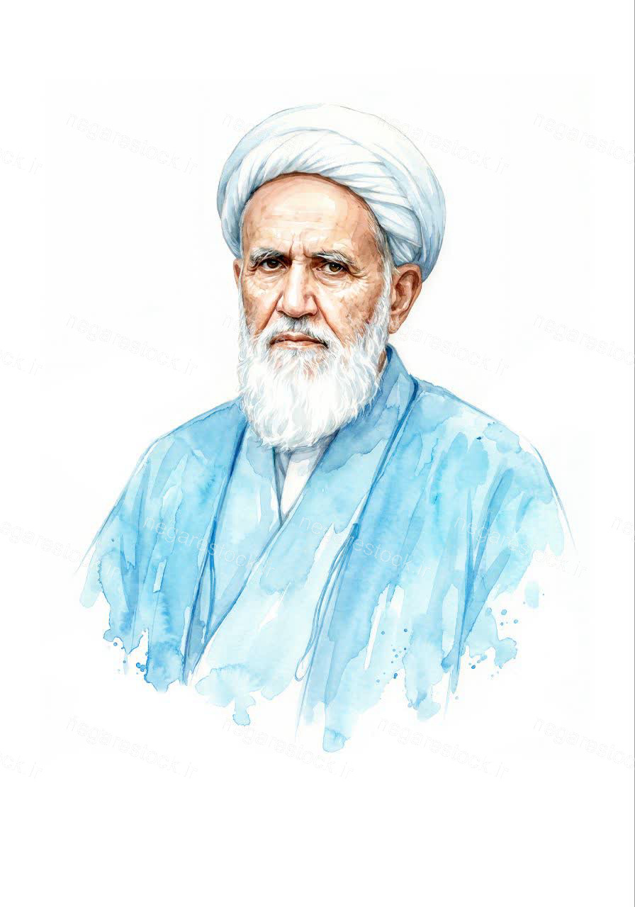 تصویرسازی چهره آیت الله محی الدین حائری شیرازی