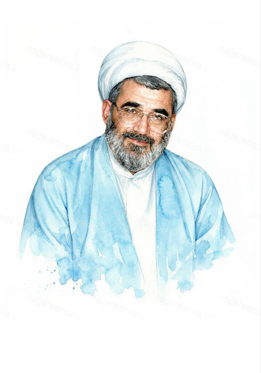 تصویرسازی چهره استاد علی صفایی حائری