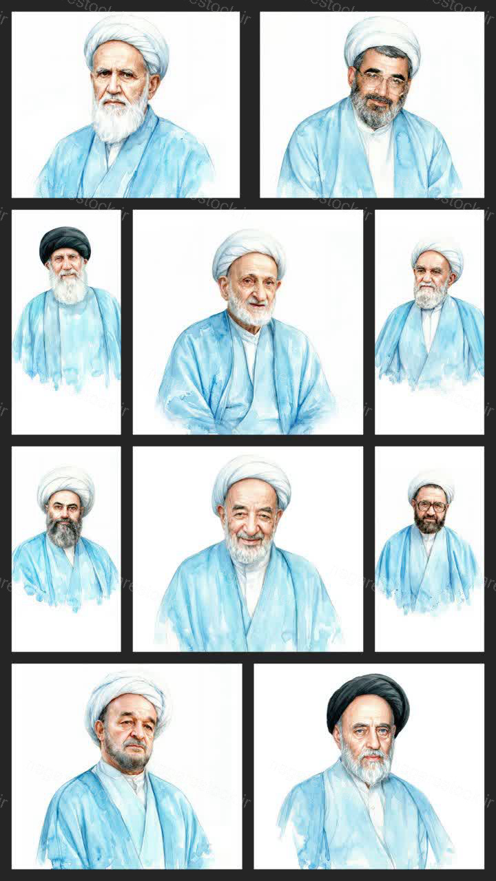 تصویرسازی جمعی از علما و استاتید اخلاق