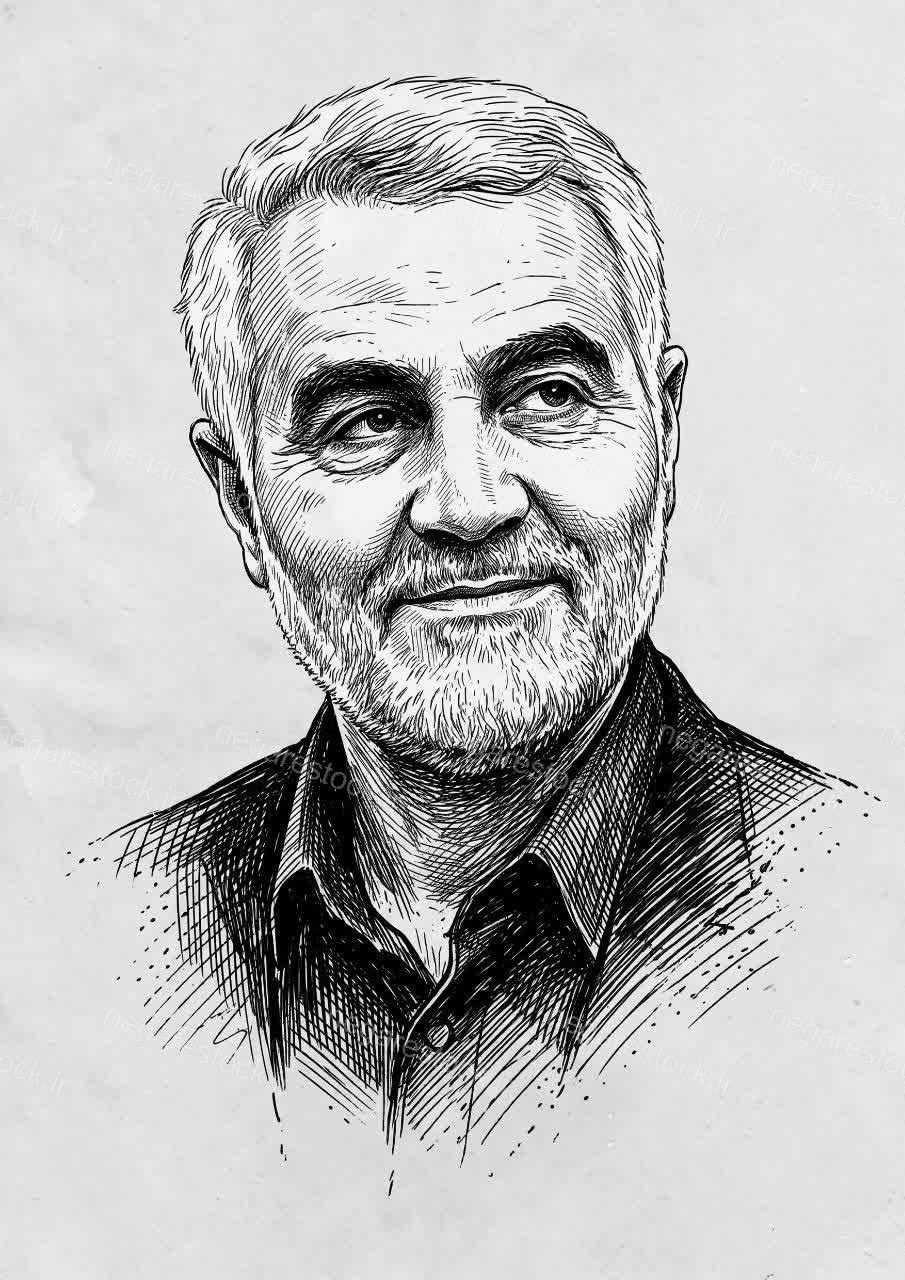 تصویرسازی شهید حاج قاسم سلیمانی