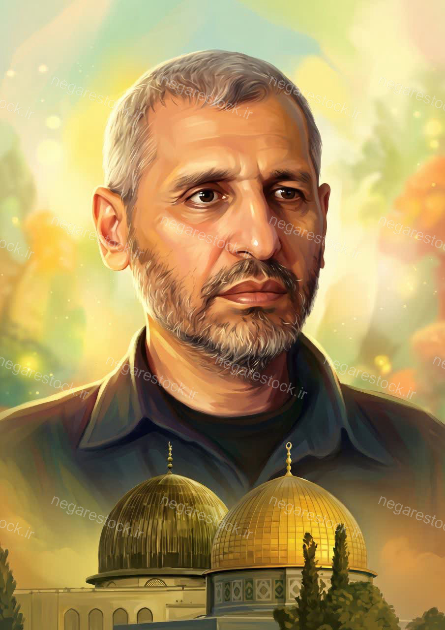 تصویرسازی چهره شهیدالقدس محمد ضیف