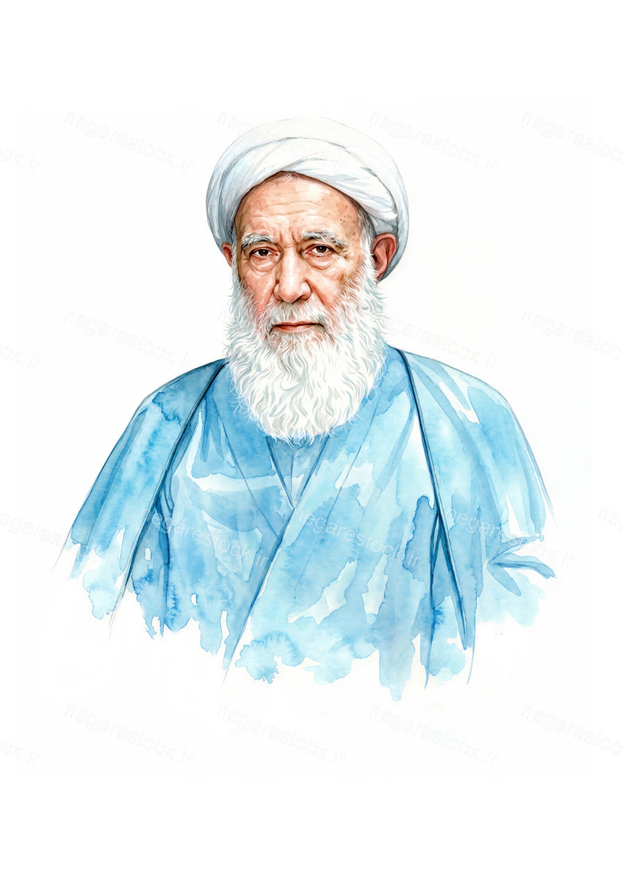 تصویرسازی چهره آیت الله آقا مرتضی تهرانی