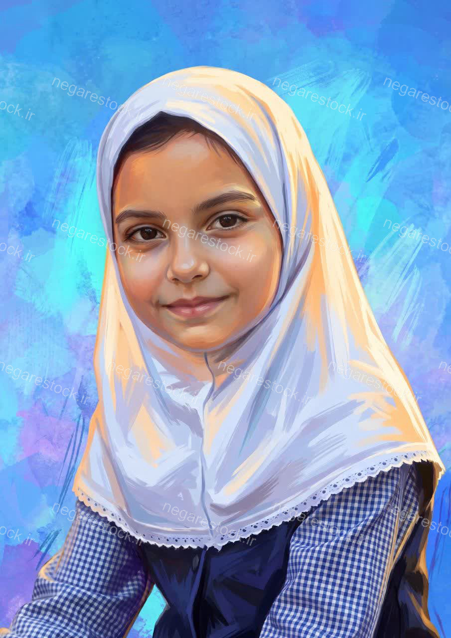 تصویرسازی چهره شهیده محیا نیکزاد