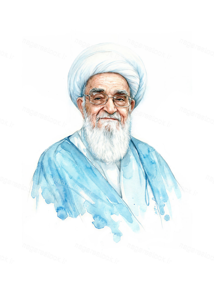 تصویرسازی چهره آیت الله لطف‌الله صافی گلپایگانی