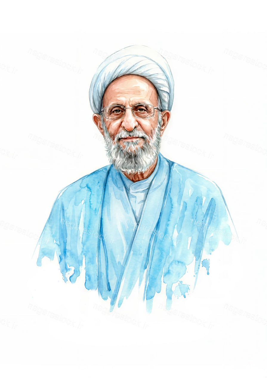 تصویرسازی چهره علامه محمدتقی مصباح یزدی