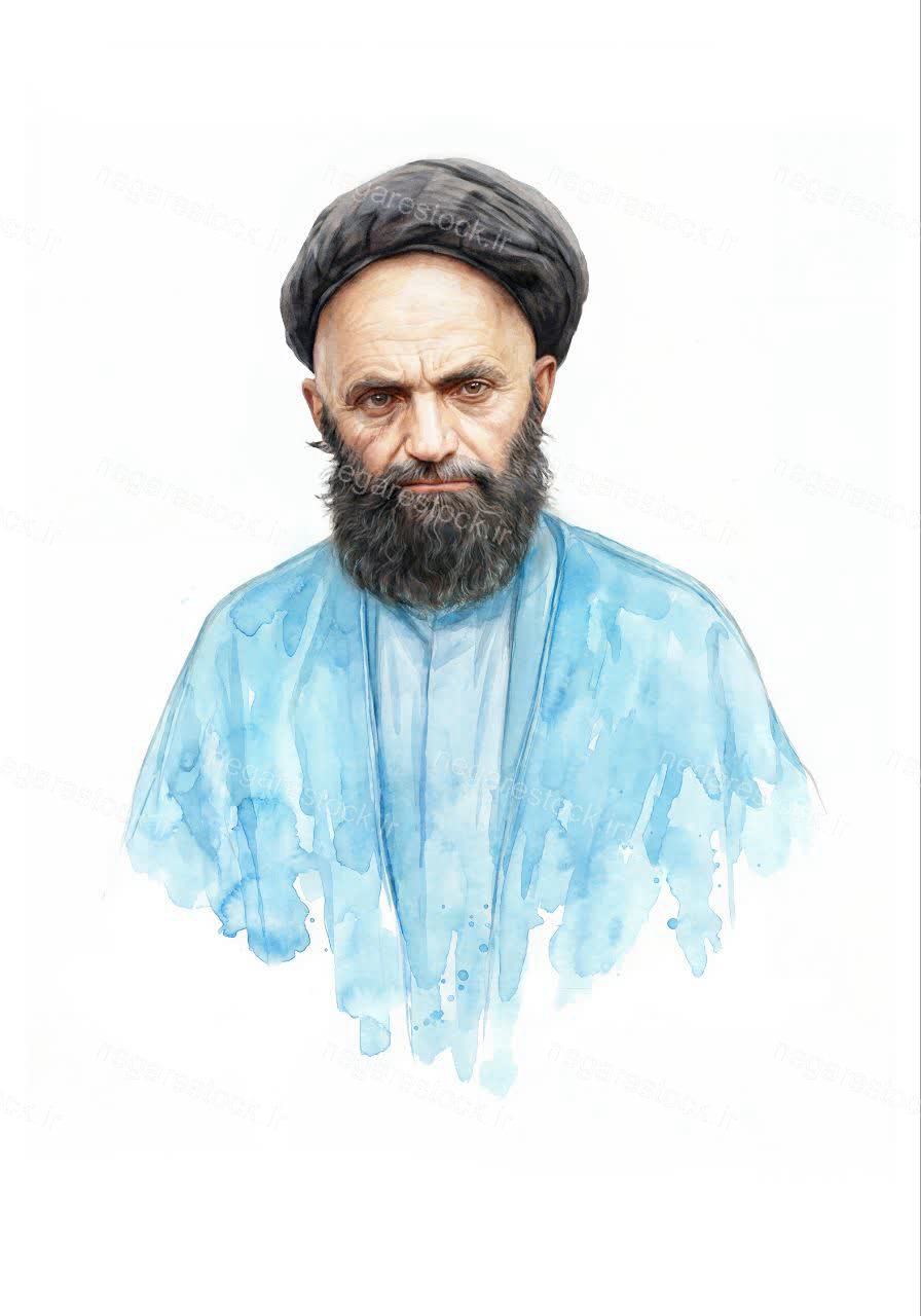 تصویرسازی چهره آیت الله سیدعلی قاضی طباطبایی