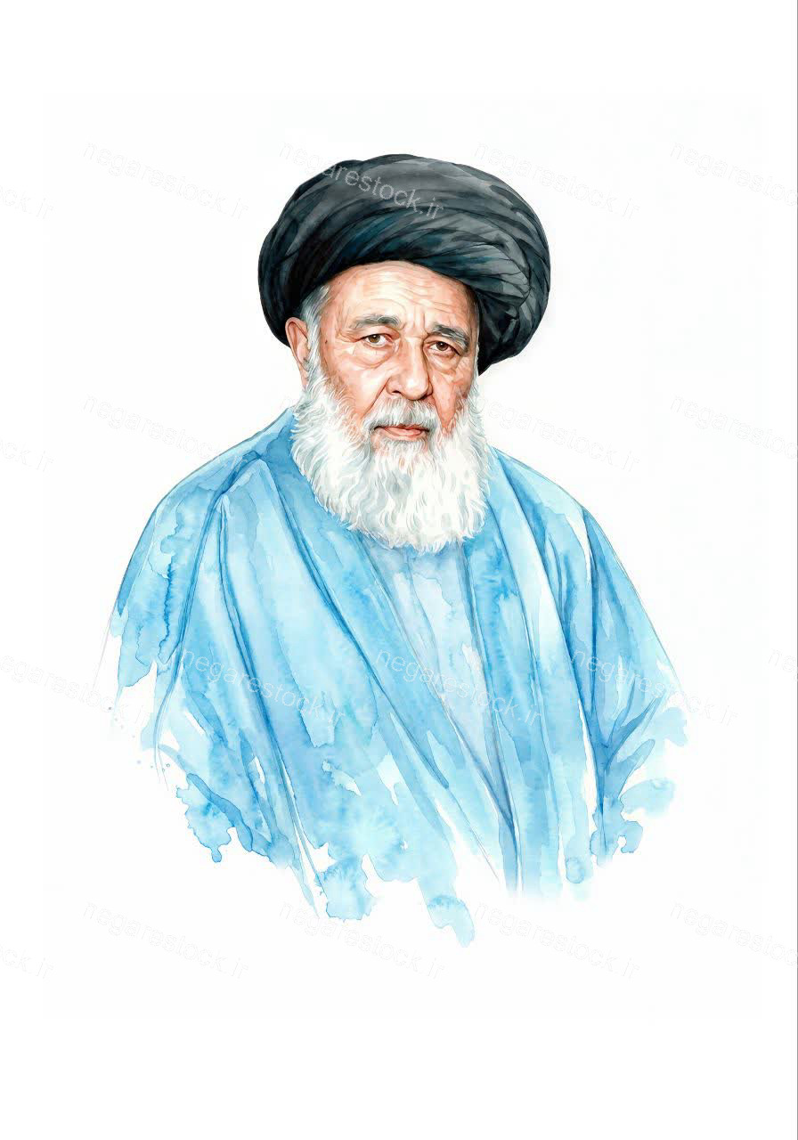 تصویرسازی چهره آیت الله سید عبدالکریم رضوی کشمیری